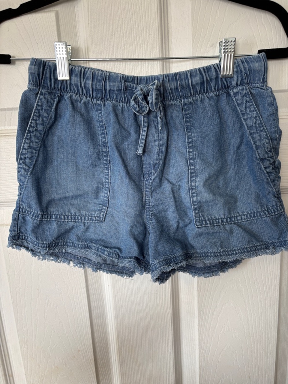 For the Republic Washed Blue Denim Drawstring Women’s Shorts Size XS
